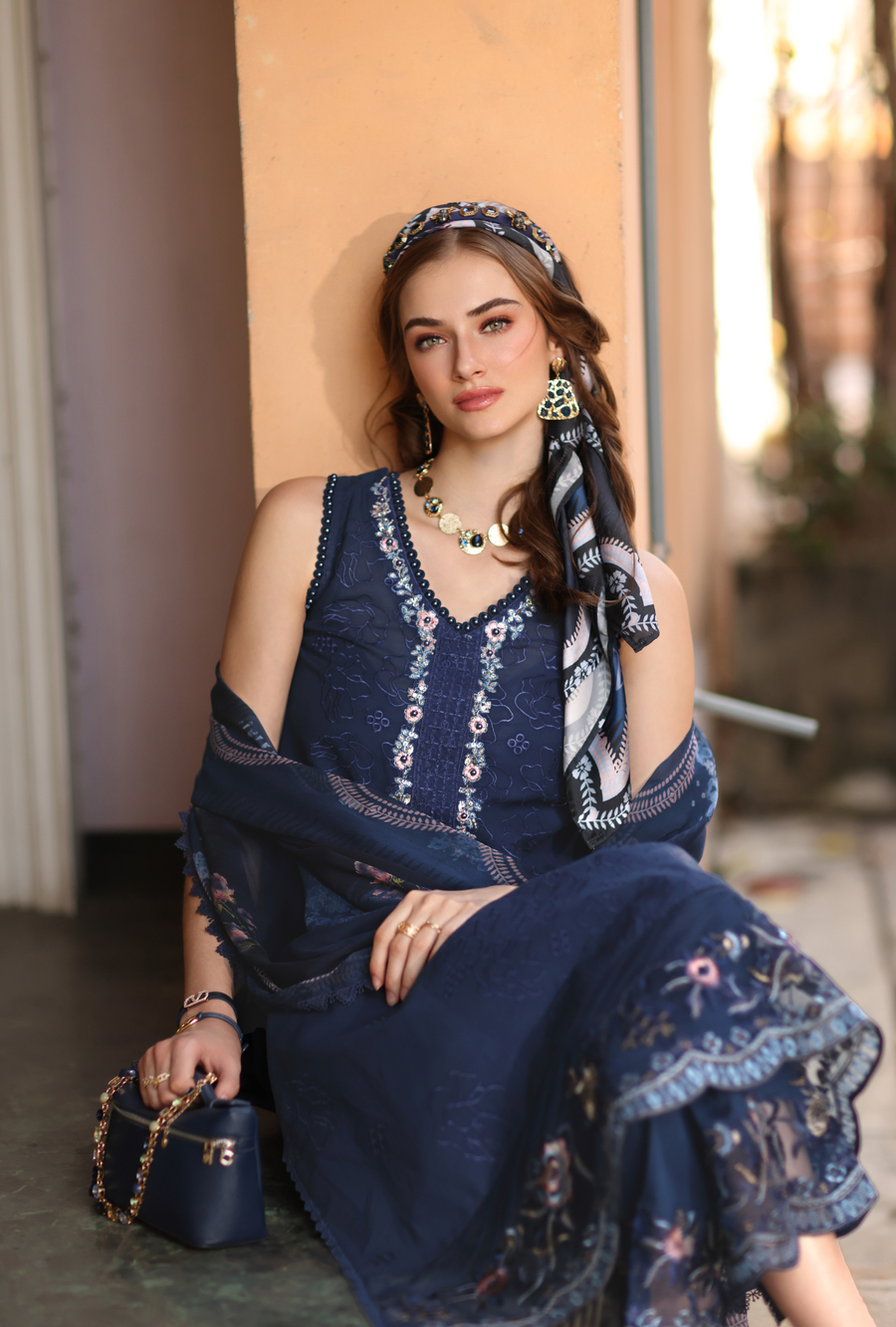 Noor by Saadia Asad Eid Luxe Printkhaas Unstitched 3Pc Suit D-06A