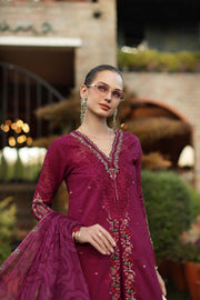 Noor by Saadia Asad Luxury Eid Handwork Schiffli Laserkari Unstitched Suit D06-A Zelina