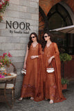Noor by Saadia Asad Luxury Eid Schiffli Laserkari Unstitched Suit D6 -Amber Rustique