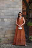 Noor by Saadia Asad Luxury Eid Schiffli Laserkari Unstitched Suit D6 -Amber Rustique