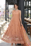 Noor by Saadia Asad Luxe Chikankari Unstitched Lawn 3Pc Suit D-06 Apricot Allure