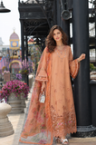 Noor by Saadia Asad Luxe Chikankari Unstitched Lawn 3Pc Suit D-06 Apricot Allure