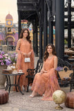 Noor by Saadia Asad Luxe Chikankari Unstitched Lawn 3Pc Suit D-06 Apricot Allure