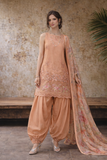 Noor by Saadia Asad Luxe Chikankari Unstitched Lawn 3Pc Suit D-06 Apricot Allure