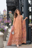 Noor by Saadia Asad Luxe Chikankari Unstitched Lawn 3Pc Suit D-06 Apricot Allure