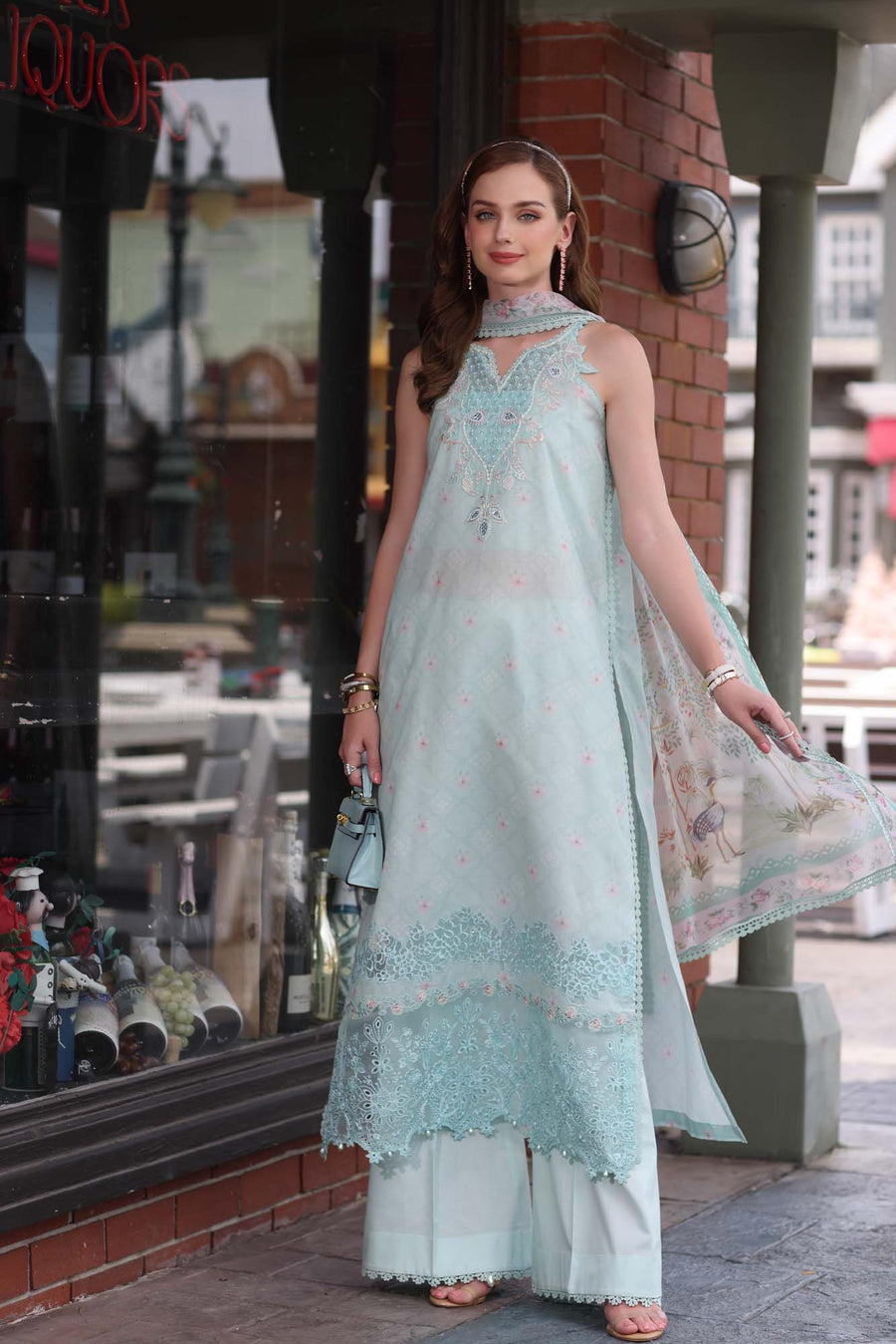 Noor by Saadia Asad Eid Luxe Chikankari Unstitched 3Pc Suit D-06