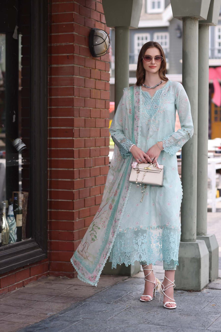 Noor by Saadia Asad Eid Luxe Chikankari Unstitched 3Pc Suit D-06