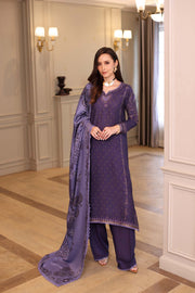 Noor by Saadia Asad Embroidered Linen Unstitched 3Pc Suit D-06B