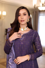 Noor by Saadia Asad Embroidered Linen Unstitched 3Pc Suit D-06B
