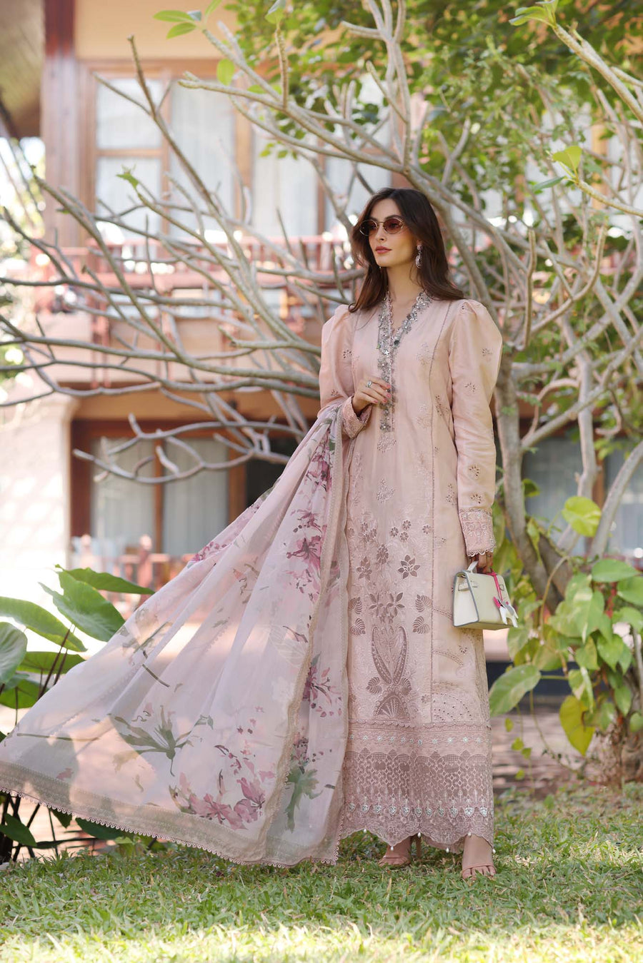 Noor by Saadia Asad Eid Luxury Handwork Laserkari Unstitched 3Pc Suit D-06B