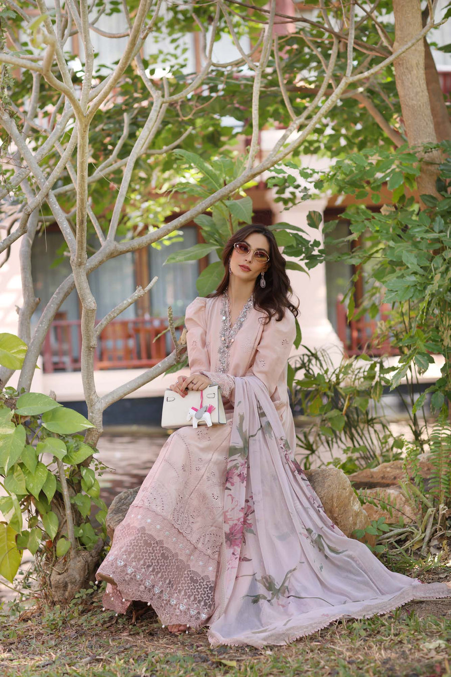 Noor by Saadia Asad Eid Luxury Handwork Laserkari Unstitched 3Pc Suit D-06B