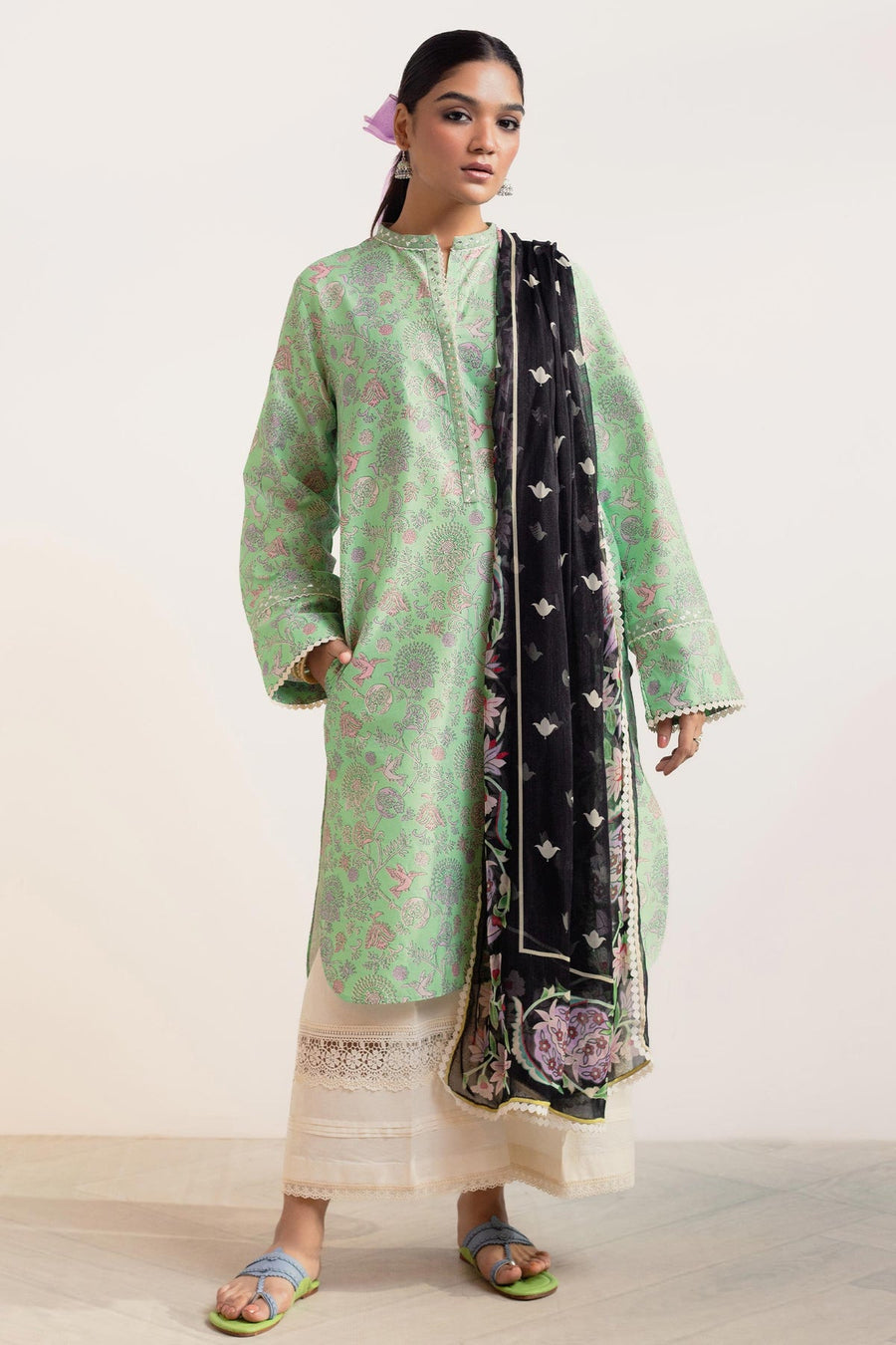 Coco by Zara Shahjahan Printed Lawn Unstitched 3Pc Suit D-06 MEHAK