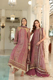 Noor by Saadia Asad Embroidered Cotton Net Unstitched 3Pc Suit D-06 Rose Pink