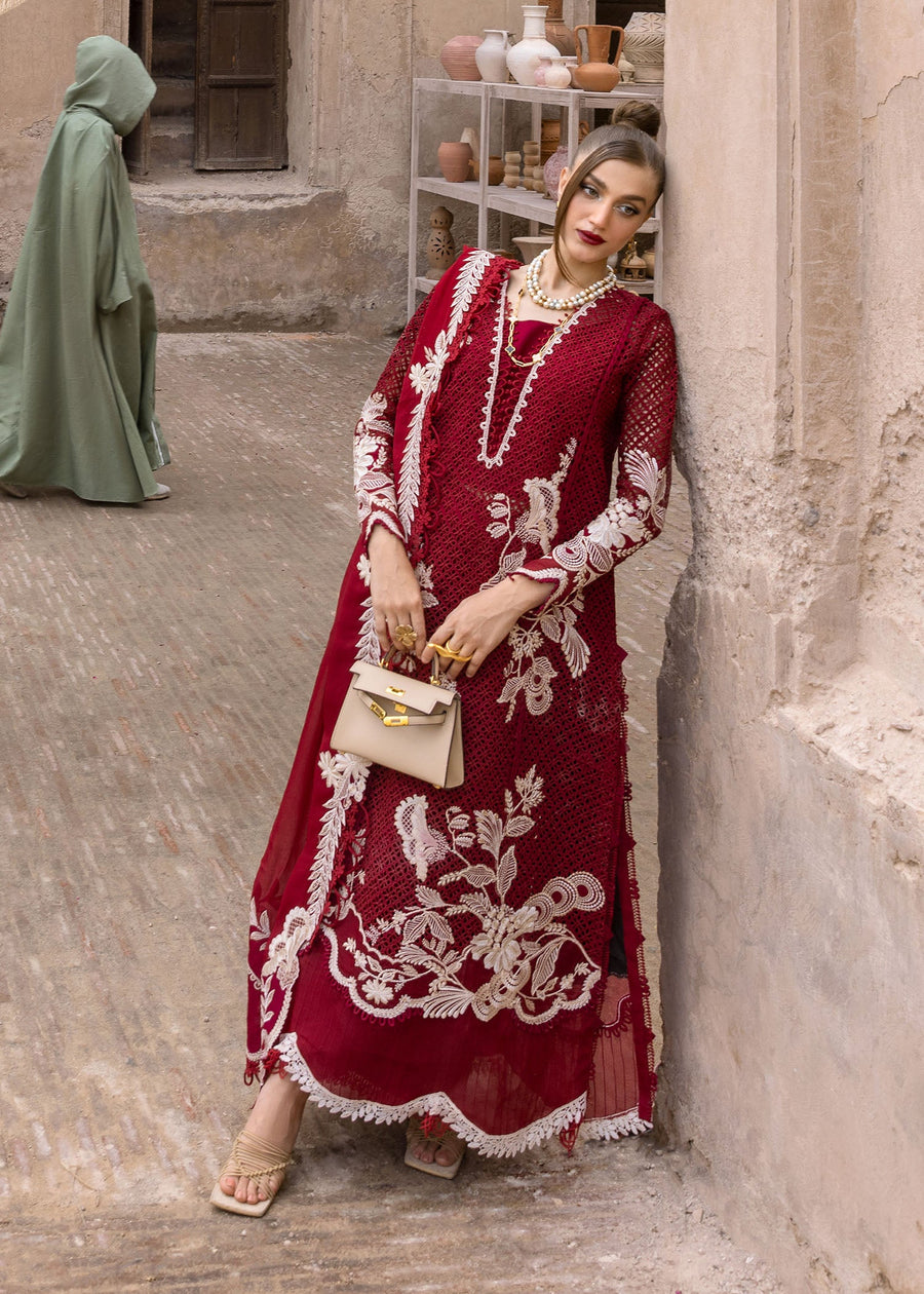 Crimson Tasawar Luxe Lawn Unstitched 3Pc Suit D-6A ONE TRUE LOVE