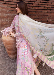 Crimson Flow Embroidered Lawn Unstitched 3Pc Suit D-6A OUT OF MANY HEARTS