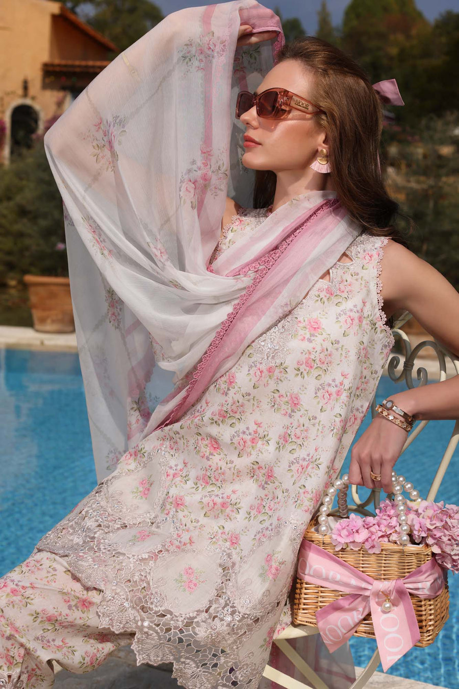 Noor by Saadia Asad Luxe Chikankari Unstitched Lawn 3Pc Suit D7-A