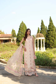 Noor by Saadia Asad Luxury Eid Handwork Schiffli Laserkari Unstitched Suit D07-A Florine