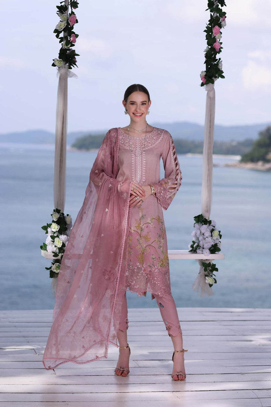 Noor by Saadia Asad Luxe PrintKari Unstitched Lawn 3Pc Suit D7-A
