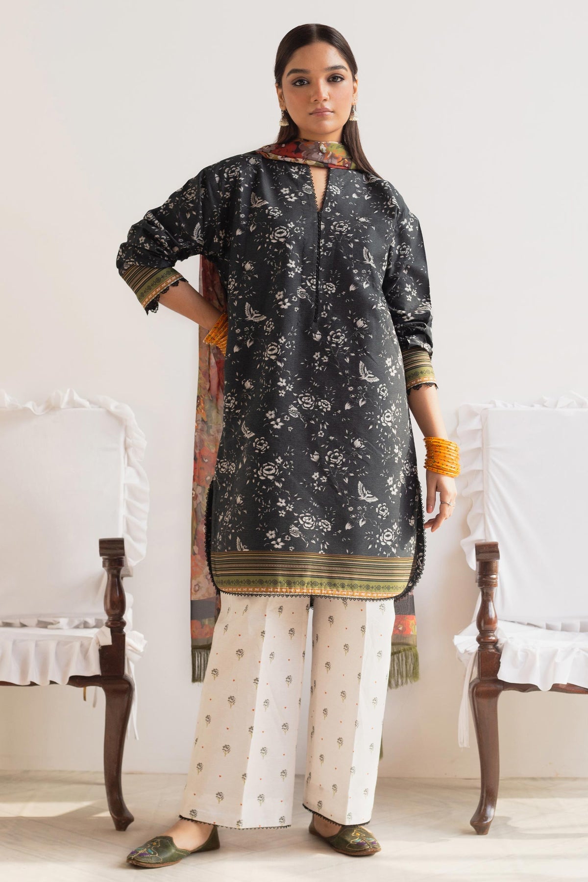 Coco by Zara Shahjahan Printed Lawn Unstitched 3Pc Suit D-07 AFSANA
