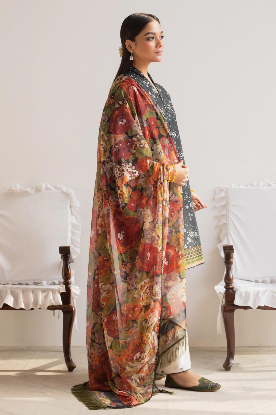 Coco by Zara Shahjahan Printed Lawn Unstitched 3Pc Suit D-07 AFSANA