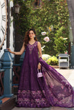 Noor by Saadia Asad Luxe Chikankari Unstitched Lawn 3Pc Suit D-07 Aubergine Bloom