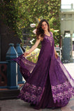 Noor by Saadia Asad Luxe Chikankari Unstitched Lawn 3Pc Suit D-07 Aubergine Bloom