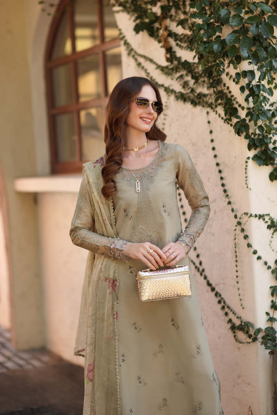 Noor by Saadia Asad Luxe Chikankari Unstitched Lawn 3Pc Suit D7-B
