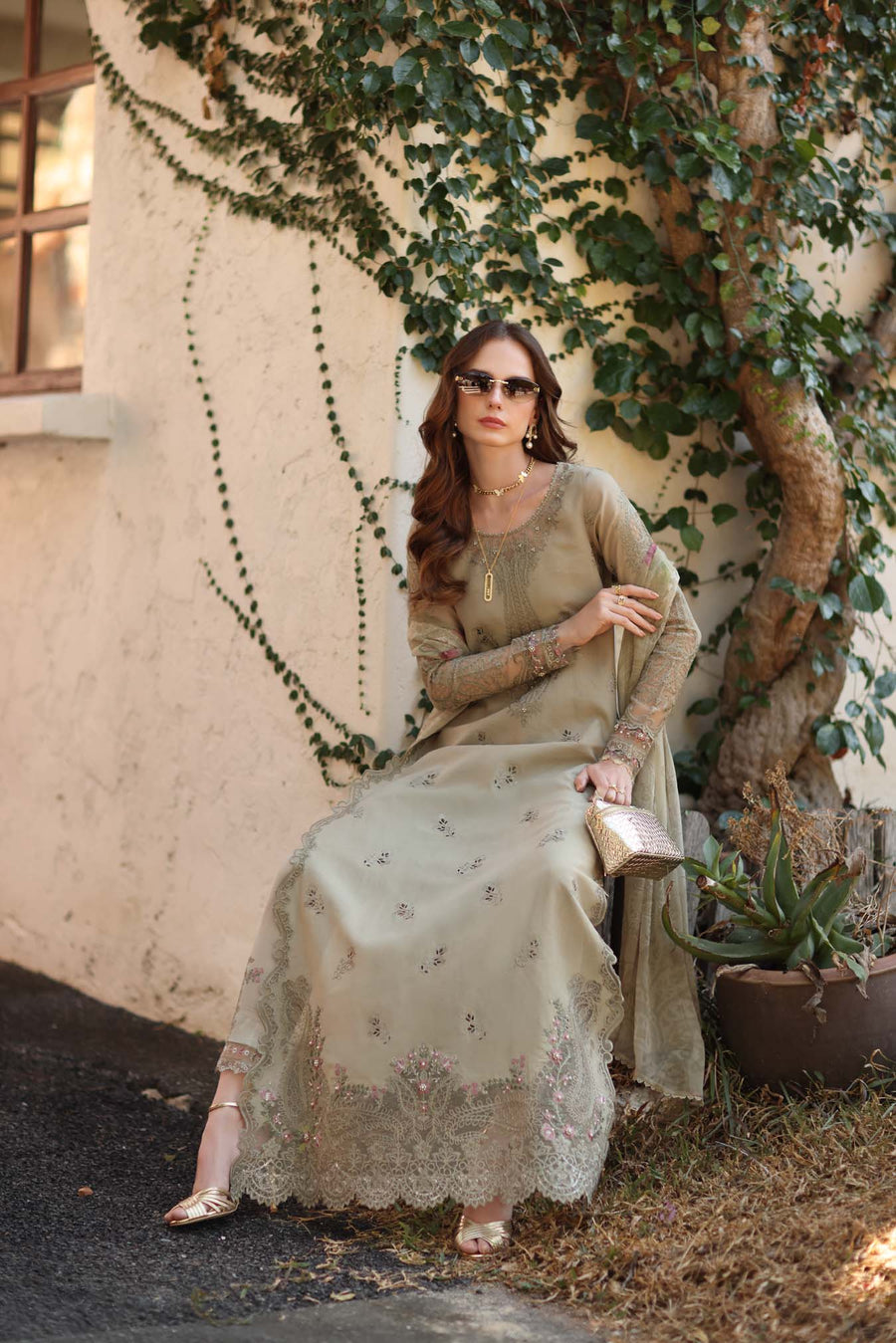 Noor by Saadia Asad Luxe Chikankari Unstitched Lawn 3Pc Suit D7-B