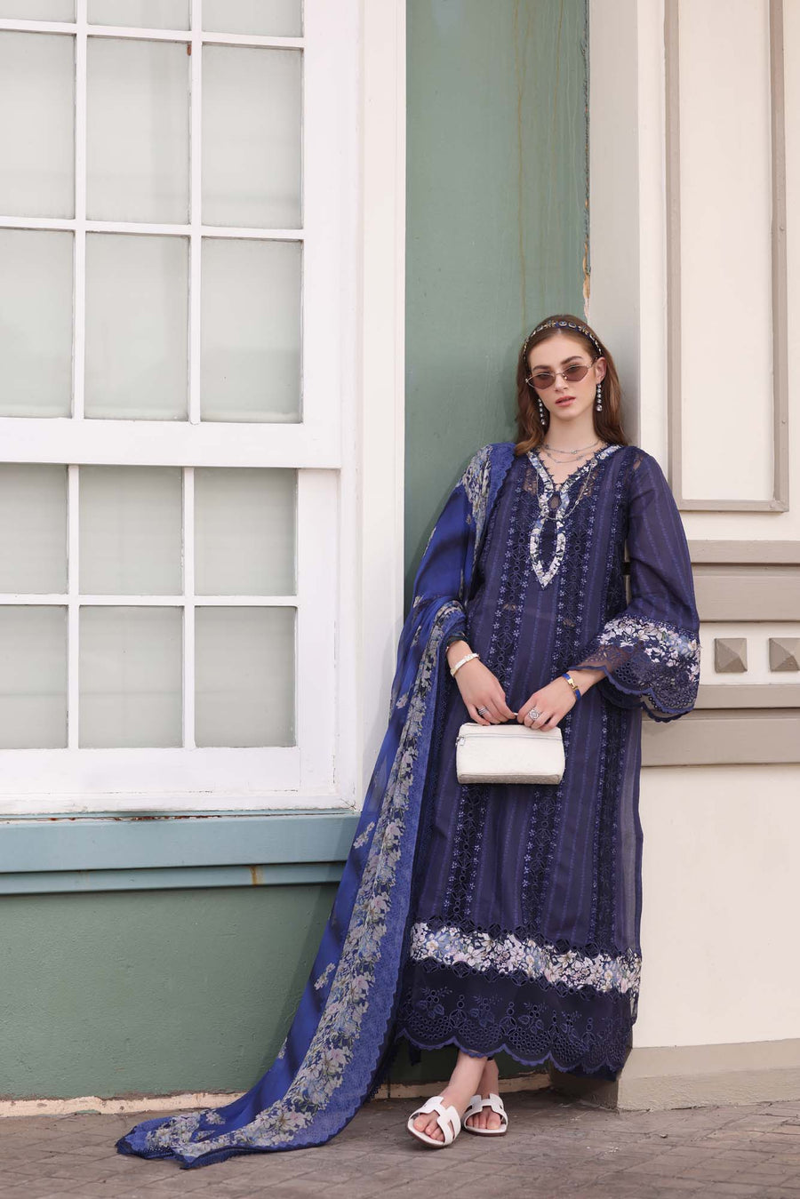 Noor by Saadia Asad Eid Luxe Chikankari Unstitched 3Pc Suit D-07