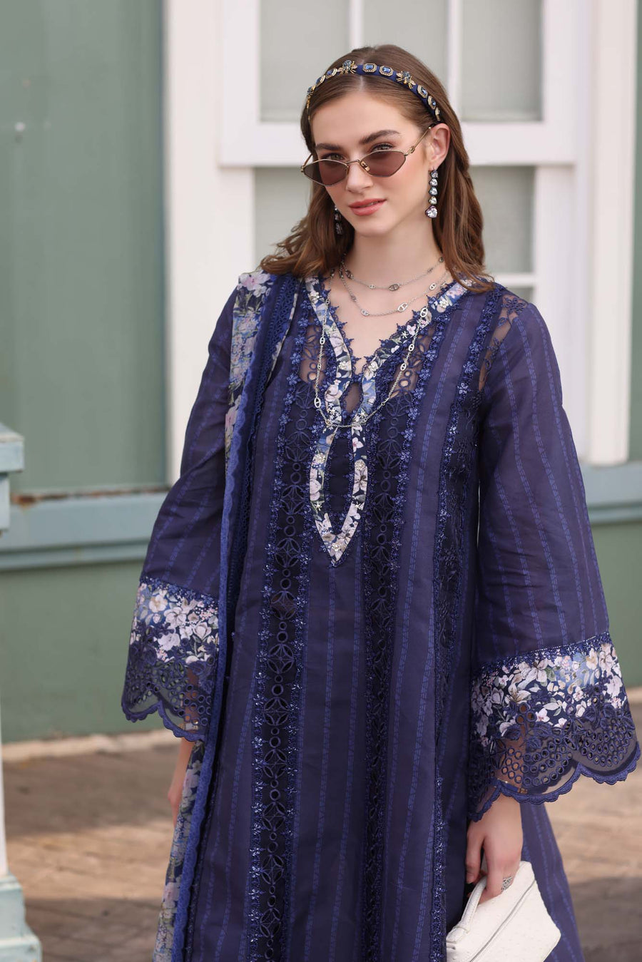 Noor by Saadia Asad Eid Luxe Chikankari Unstitched 3Pc Suit D-07