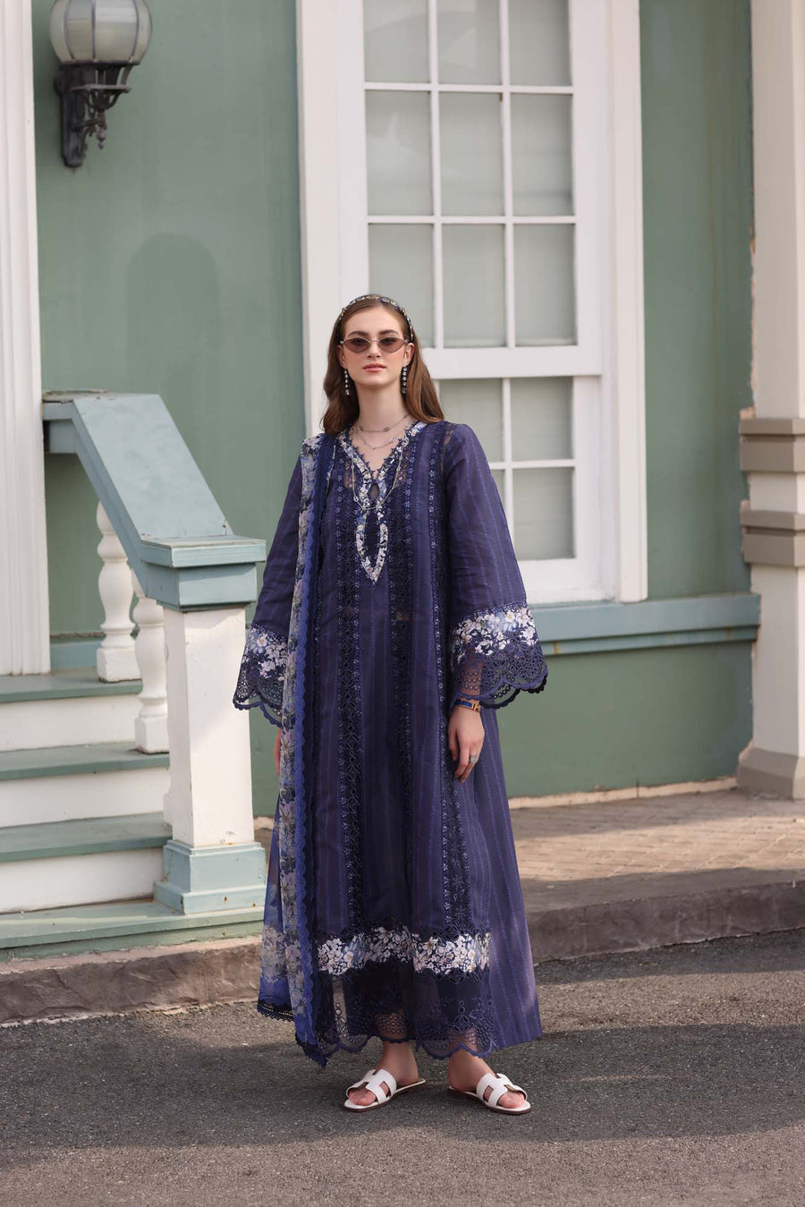 Noor by Saadia Asad Eid Luxe Chikankari Unstitched 3Pc Suit D-07