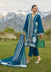 Crimson X Saira Shakira Luxury Lawn Unstitched 3Pc Suit D-7A Medley of Lace