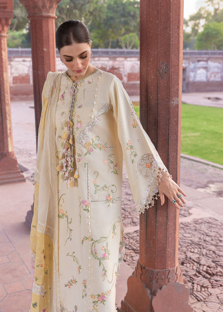 Crimson Flow Embroidered Lawn Unstitched 3Pc Suit D-7A MANIFESTED MEADOWS