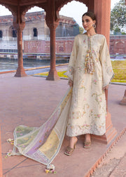 Crimson Flow Embroidered Lawn Unstitched 3Pc Suit D-7A MANIFESTED MEADOWS