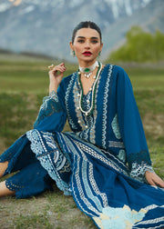 Crimson X Saira Shakira Luxury Lawn Unstitched 3Pc Suit D-7A Medley of Lace
