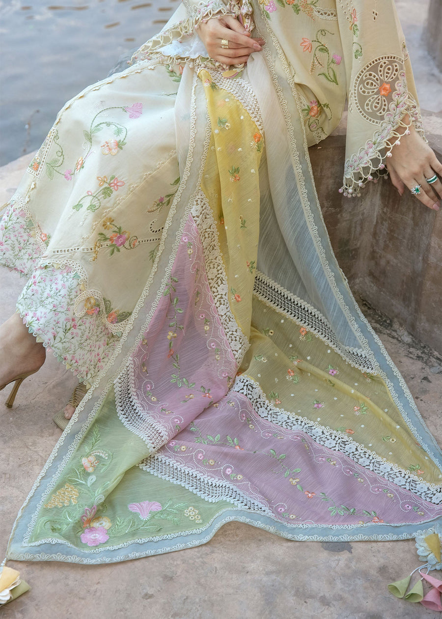 Crimson Flow Embroidered Lawn Unstitched 3Pc Suit D-7A MANIFESTED MEADOWS