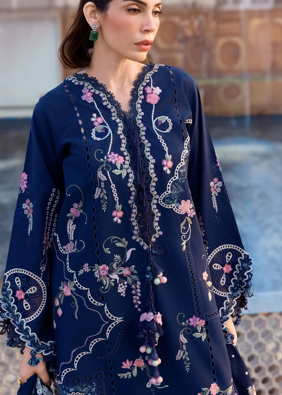 Crimson Flow Embroidered Lawn Unstitched 3Pc Suit D-7B MANIFESTED MEADOWS