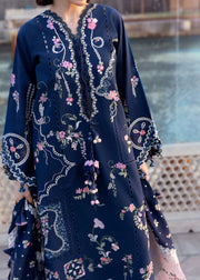 Crimson Flow Embroidered Lawn Unstitched 3Pc Suit D-7B MANIFESTED MEADOWS