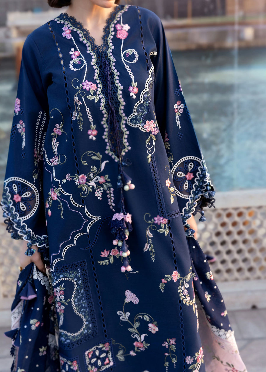 Crimson Flow Embroidered Lawn Unstitched 3Pc Suit D-7B MANIFESTED MEADOWS