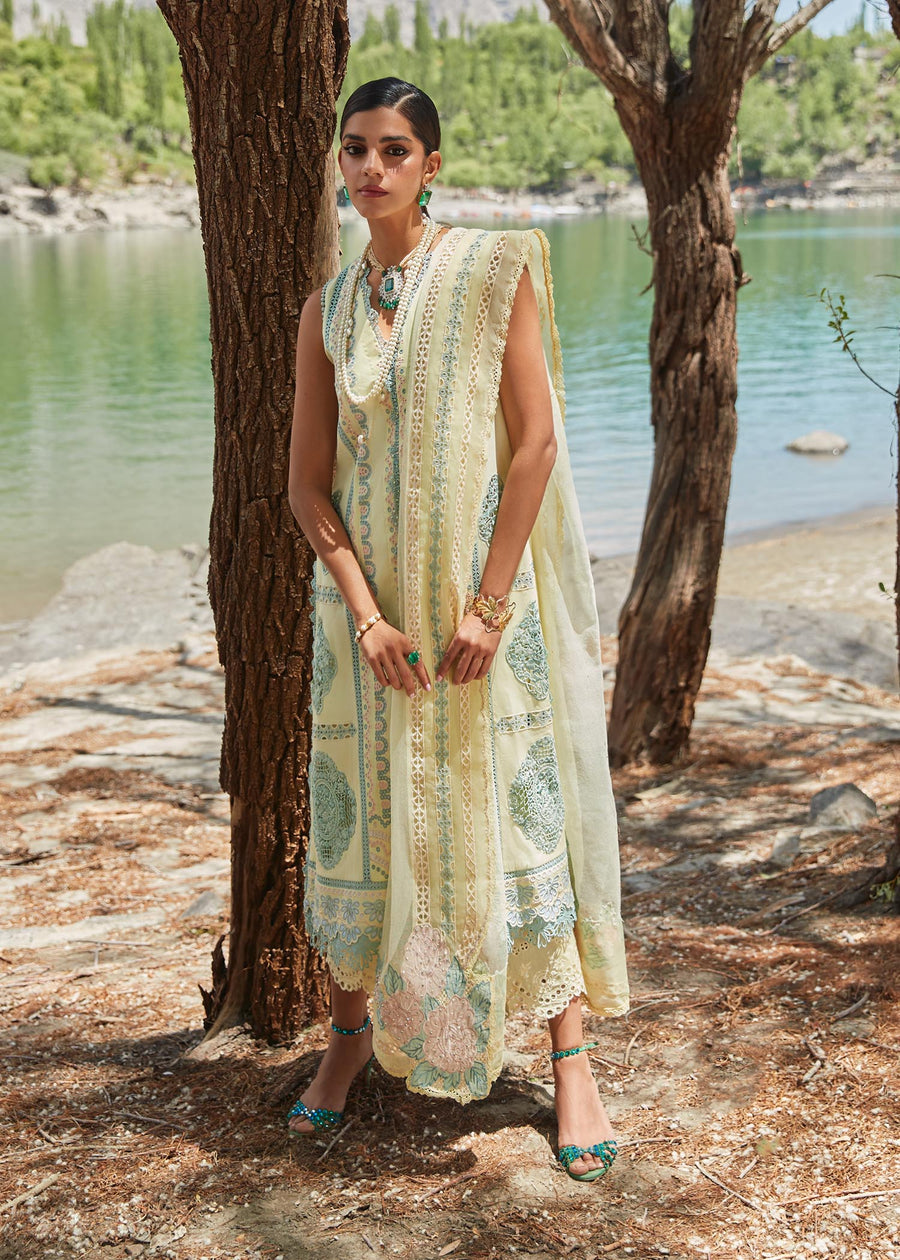 Crimson X Saira Shakira Luxury Lawn Unstitched 3Pc Suit D-7B Medley of Lace