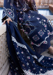 Crimson Flow Embroidered Lawn Unstitched 3Pc Suit D-7B MANIFESTED MEADOWS