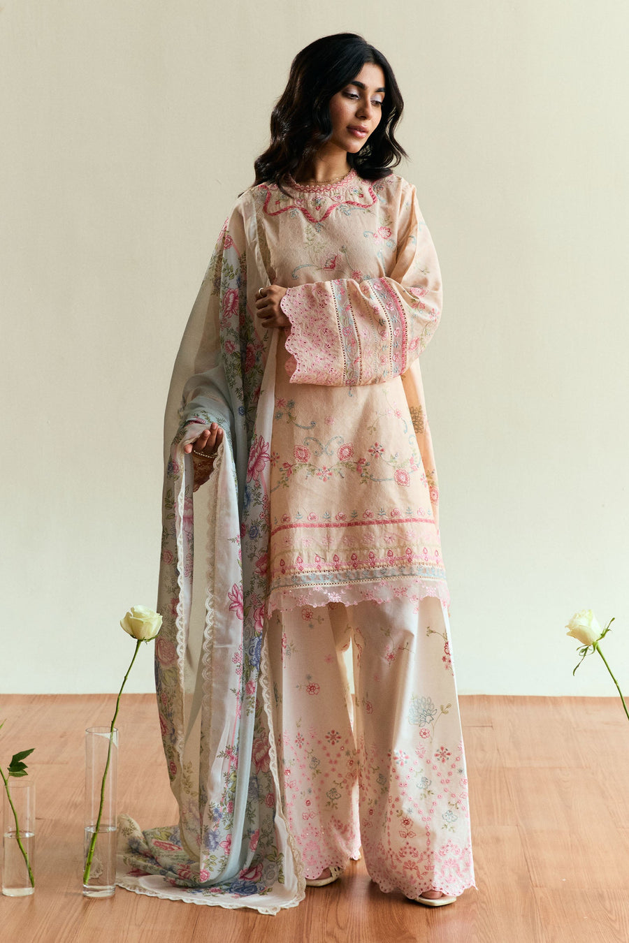 Coco by Zara Shahjahan Embroidered Lawn Unstitched 3Pc Suit D-07 LUMEN