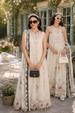 Noor by Saadia Asad Eid Luxe Printkhaas Unstitched 3Pc Suit D-07 Ivory Heritage
