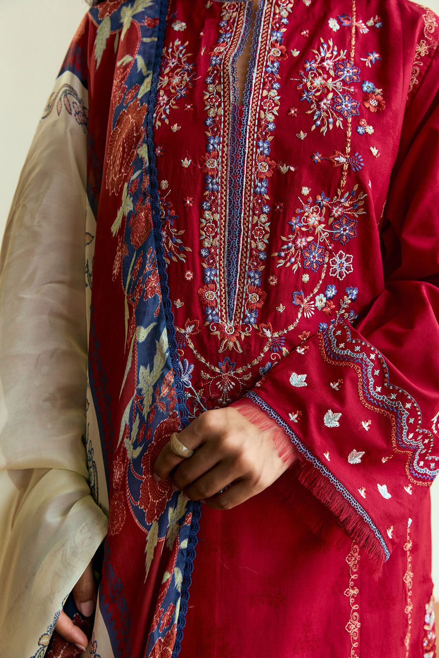 Coco by Zara Shahjahan Embroidered Lawn Unstitched 3Pc Suit D-08 ALBA