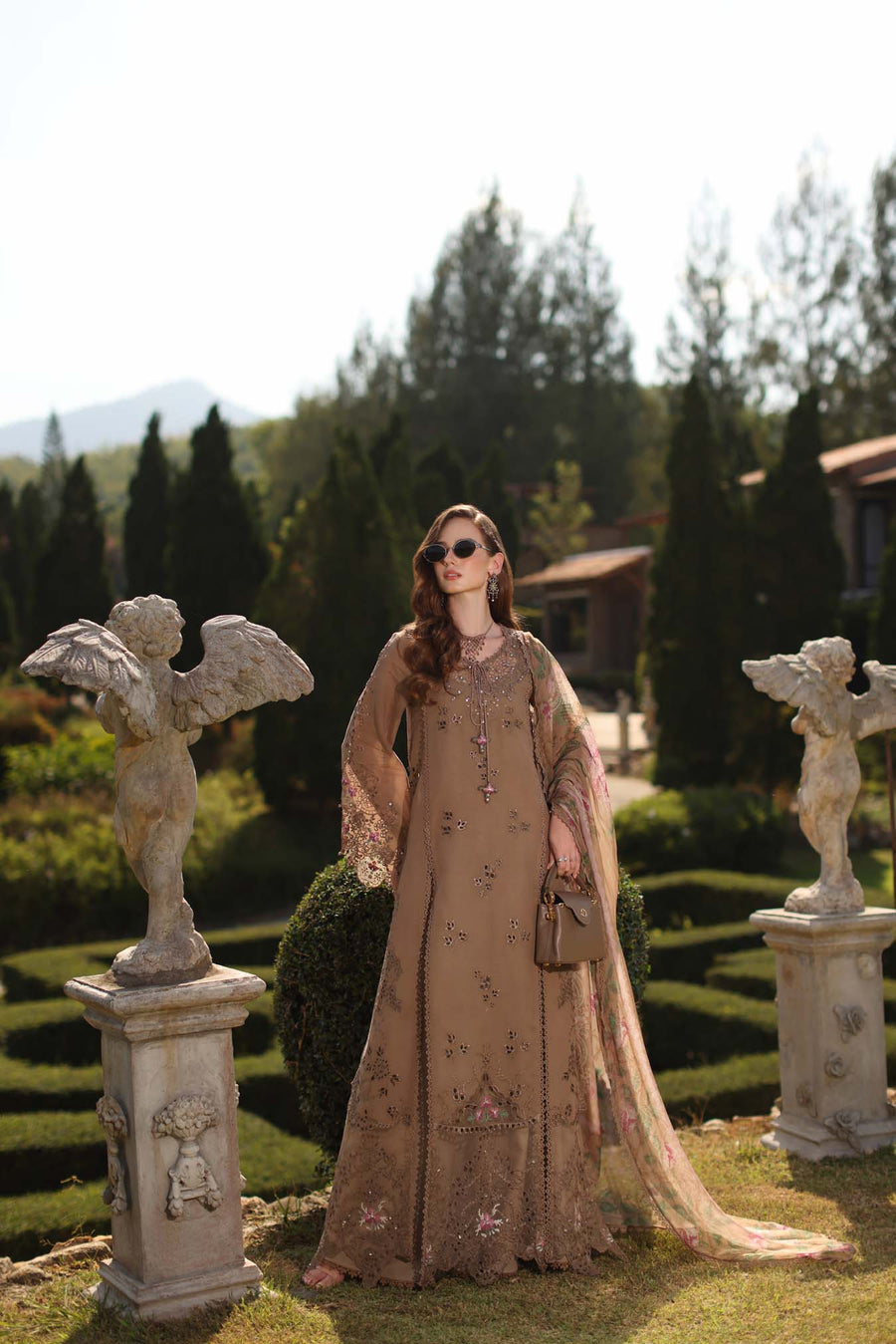 Noor by Saadia Asad Luxury Eid Handwork Schiffli Laserkari Unstitched Suit D08-A Selene