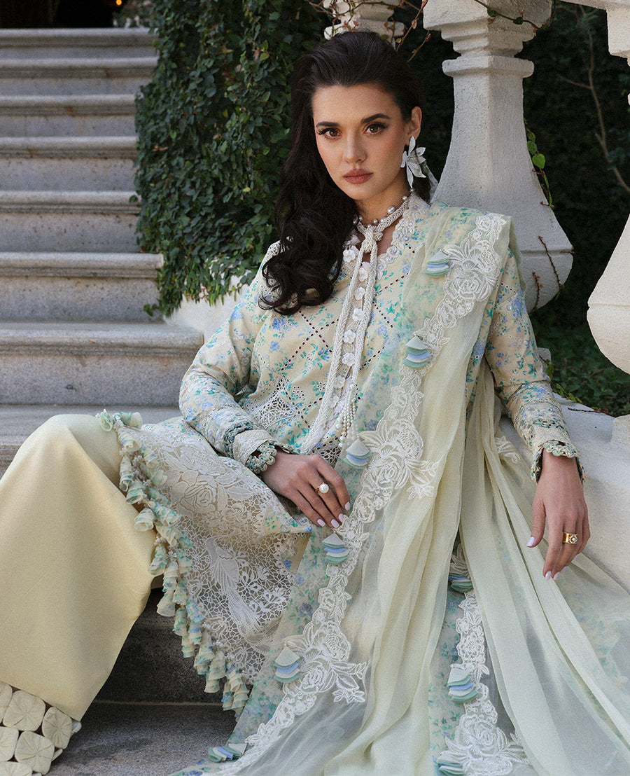 Republic WomensWear Kalani Embroidered Lawn Unstitched 3Pc Suit D8-A - Zuri
