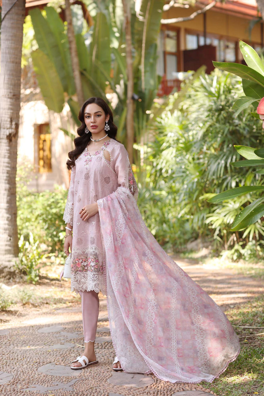 Noor by Saadia Asad Eid Luxury Handwork Laserkari Unstitched 3Pc Suit D-08A