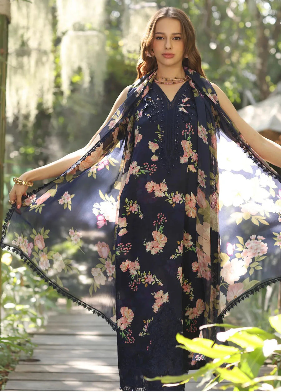 Noor by Saadia Asad Eid Luxe Printedkari Unstitched 3Pc Suit D-08B