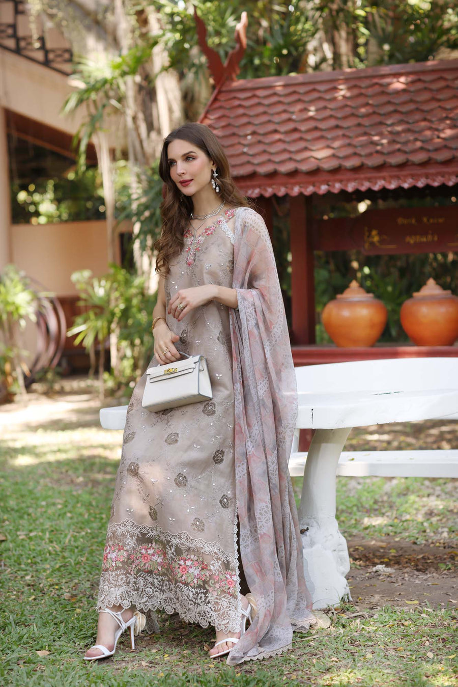 Noor by Saadia Asad Eid Luxury Handwork Laserkari Unstitched 3Pc Suit D-08B