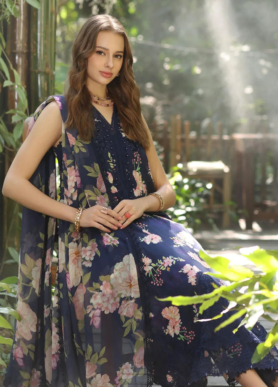 Noor by Saadia Asad Eid Luxe Printedkari Unstitched 3Pc Suit D-08B